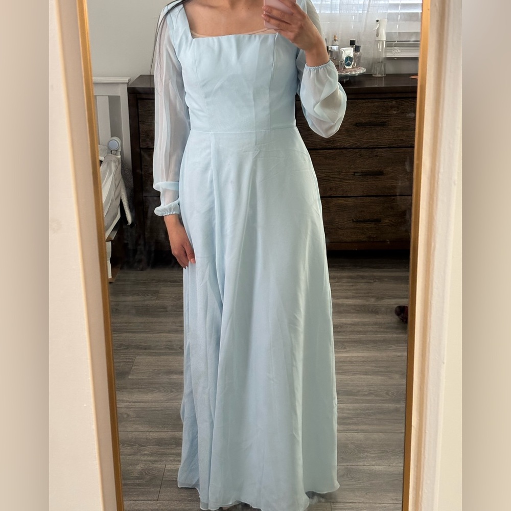 SOLD-Light blue dress gorgeous no